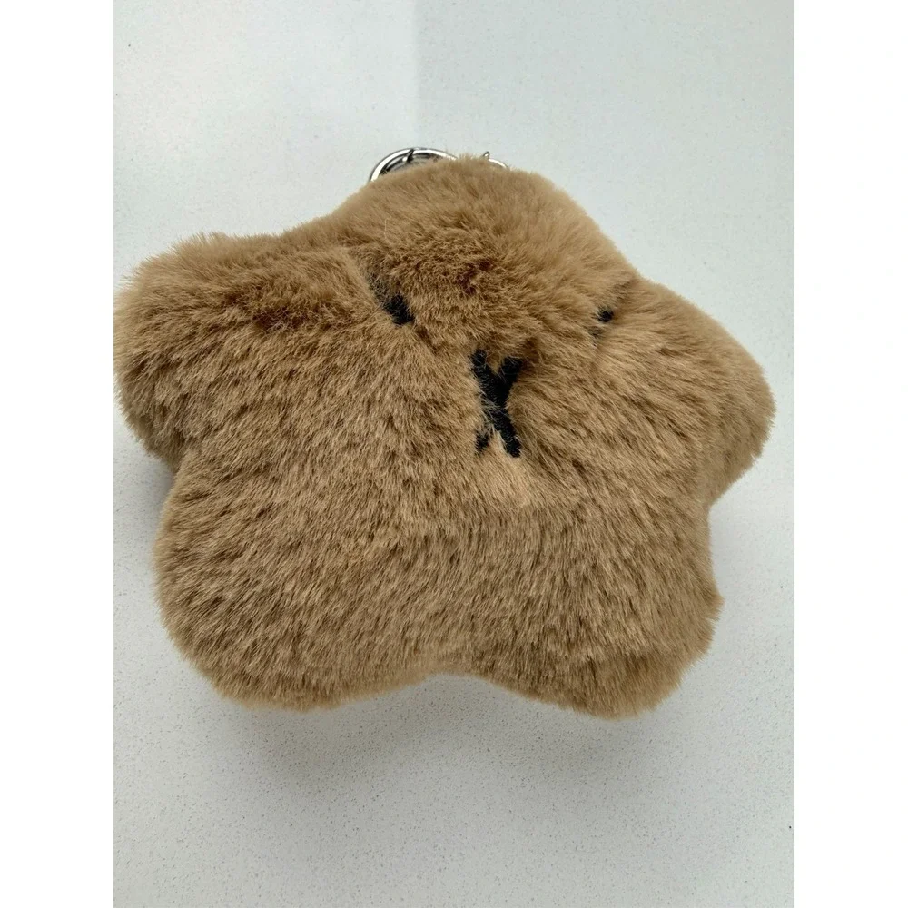 Cute Capybara Plush Keychain Faux Fur Brown Animal Bag Charm Kawaii Accessory